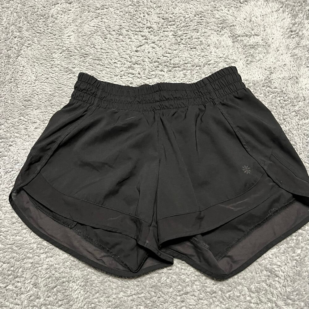 Athleta Shorts Womens XXS Mesh Racer run 4” Black